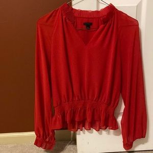 Ann Taylor like new red blouse size small
